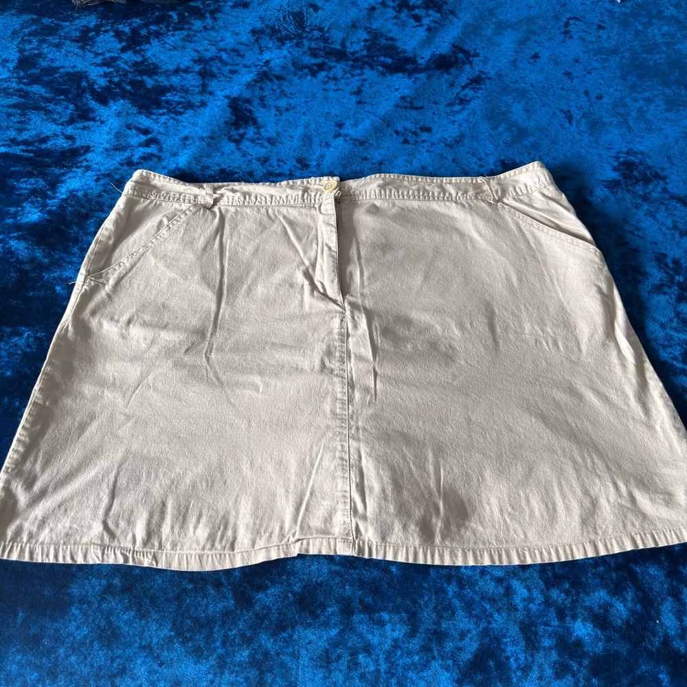 Beige A-Line Skirt